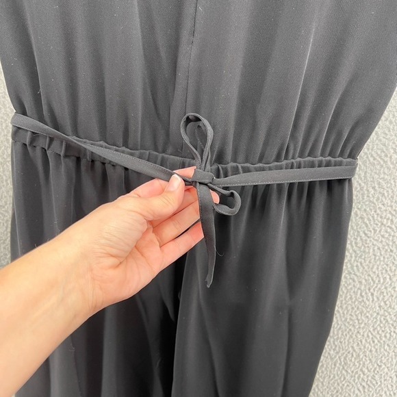 Cos Wide Leg Jumpsuit Womens 10 Black Sleeveless Modern Career Teacher Business - Picture 7 of 12